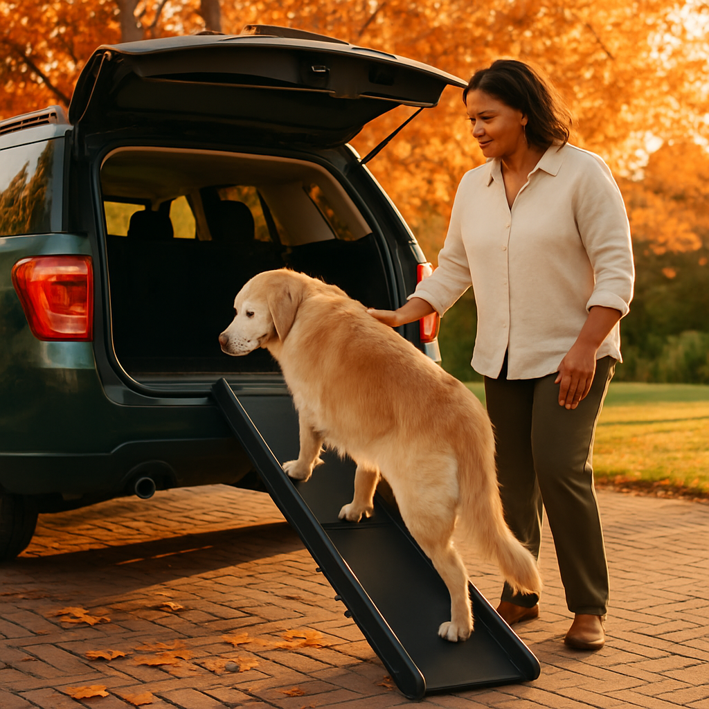 Foldable Pet Ramp for Cars, SUVs and Trucks