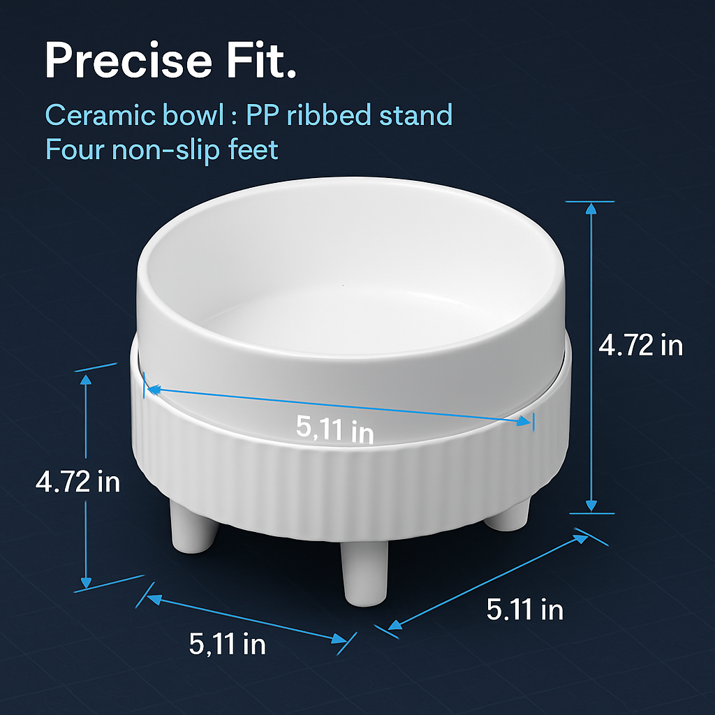 Heated Water Bowl for Pets – Ceramic USB-Powered