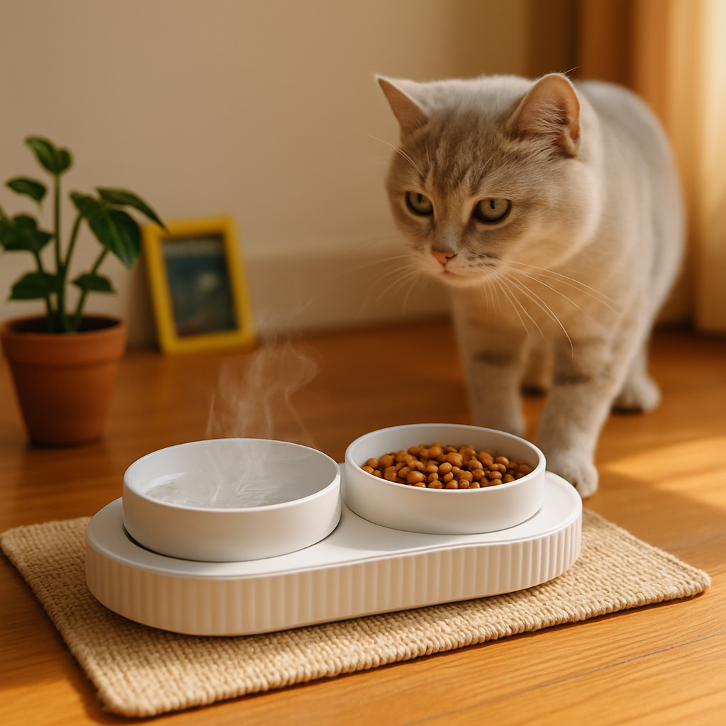 Heated Water Bowl for Pets – Ceramic USB-Powered