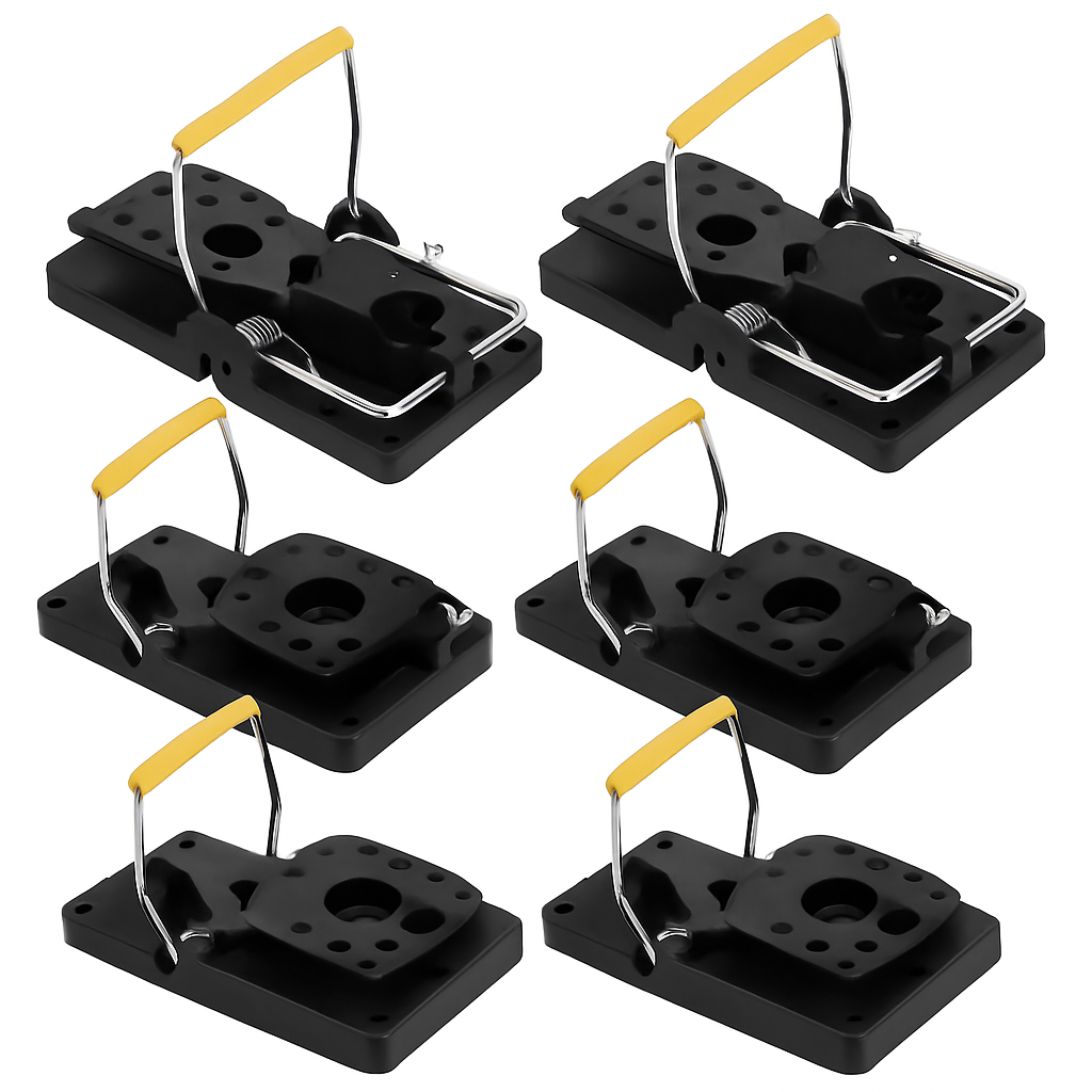 6Packs Mouse Traps Reusable Rat Rodent Killer Effective Pest Control Mouse Catcher Mice Snap Kill Trap