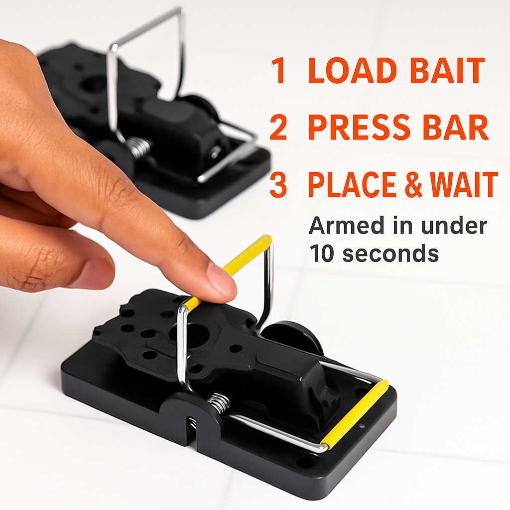 6Packs Mouse Traps Reusable Rat Rodent Killer Effective Pest Control Mouse Catcher Mice Snap Kill Trap