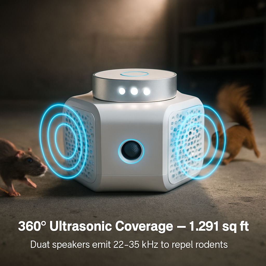 Ultrasonic Rodent Chaser for Indoor Use - Home Safe