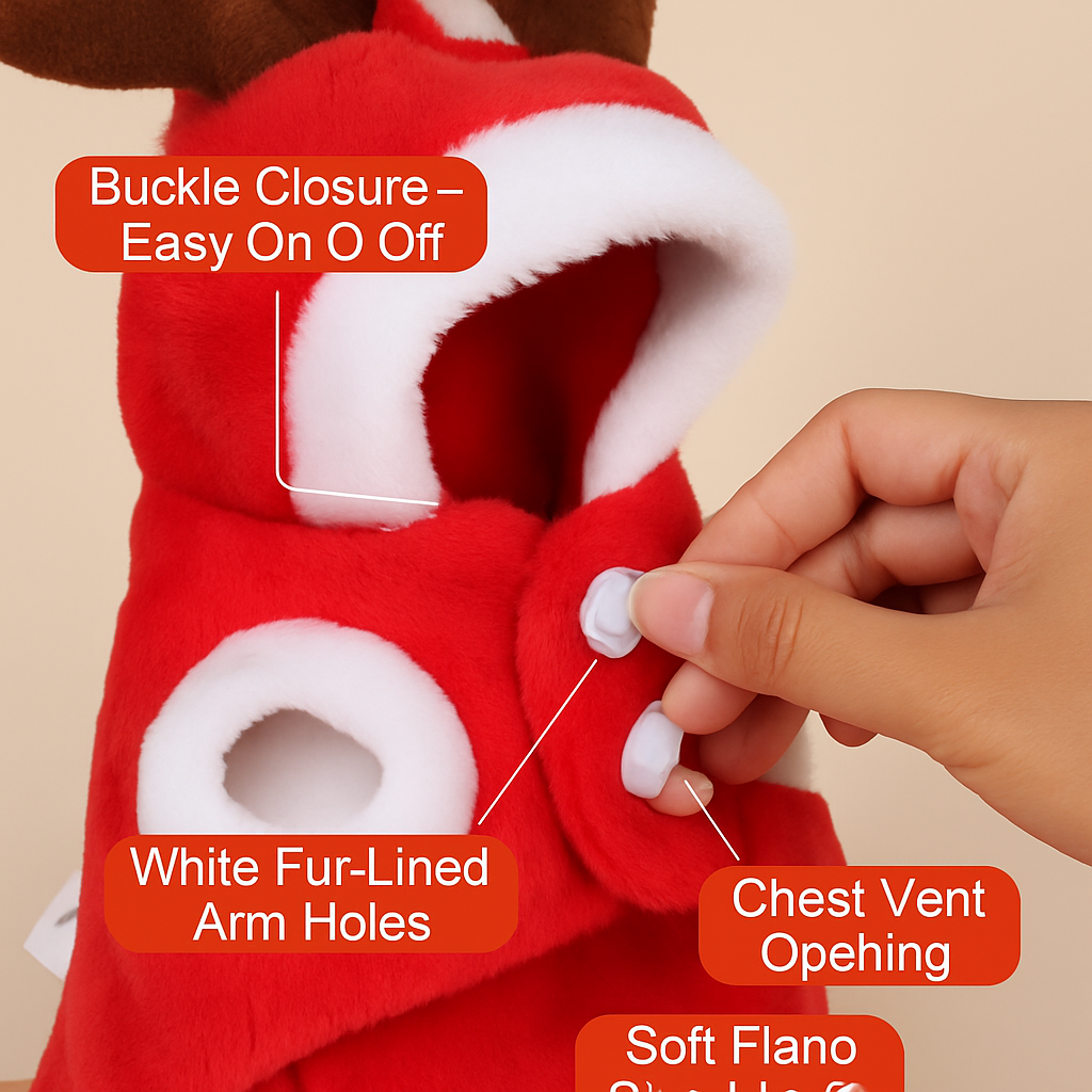 Pet Christmas Santa Claus Reindeer Antlers Costume
