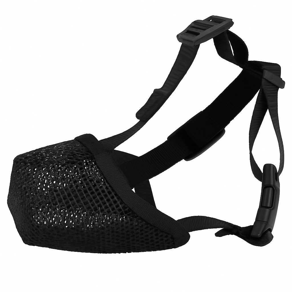 Pet Muzzle Mask: Soft Mesh, Adjustable Straps