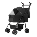 Pet Stroller Foldable Carrier with Storage Basket