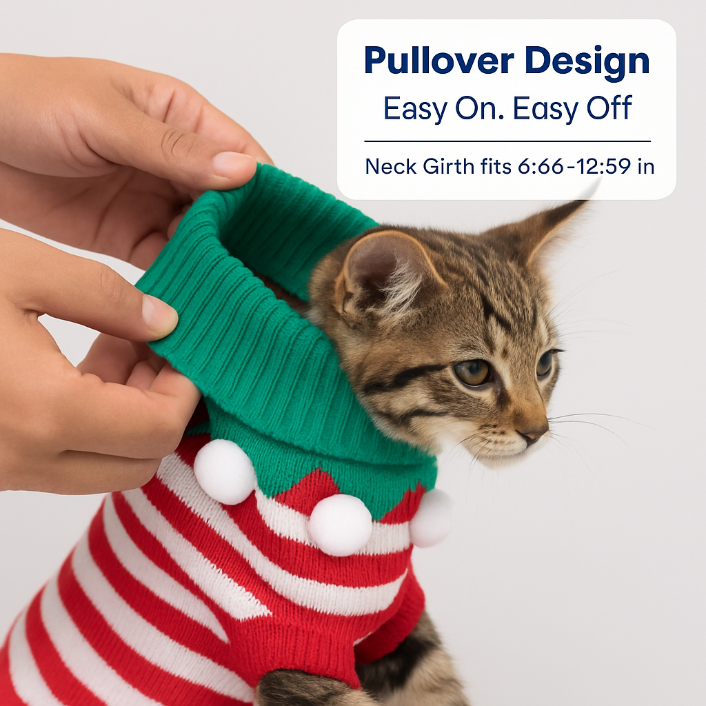 Pet Christmas Sweater Snowman pattern - Size L
