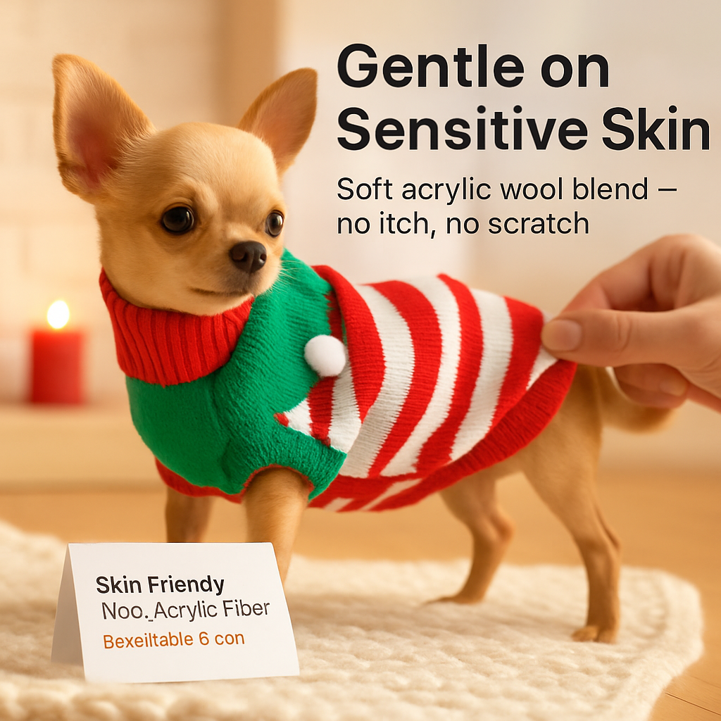 Pet Christmas Sweater Snowman pattern - Size L