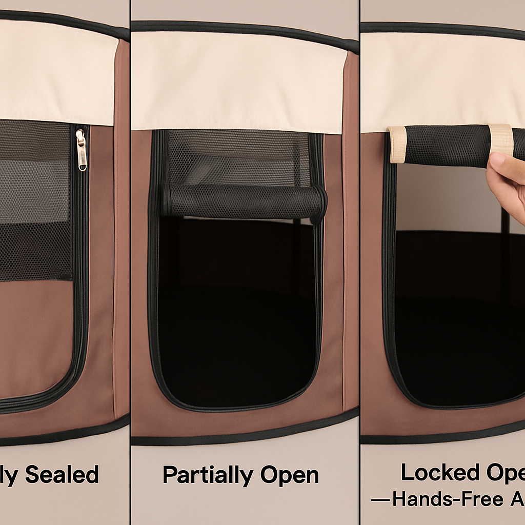 Foldable Dog Playpen with Carry Bag – Portable Travel Tent