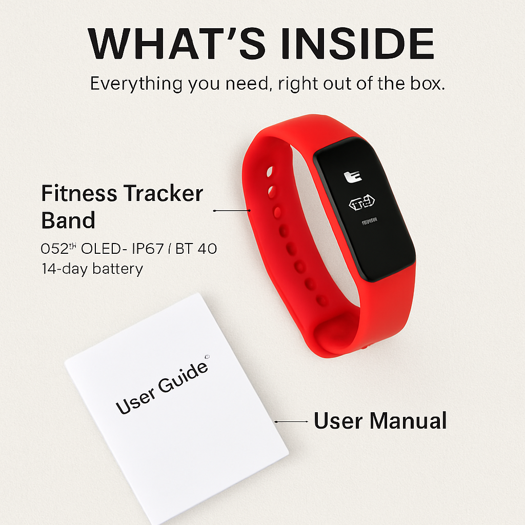 Fitness Tracker Activity Tracker Watch with Heart Rate Monitor IP67 Waterproof Smart Band Step Counter Calorie Counter Call & SMS Pedometer
