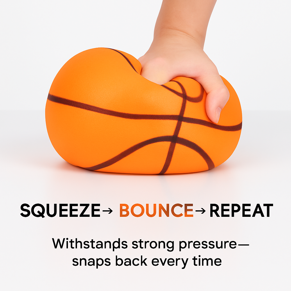 Silent Foam Basketball with Hoop for Indoor Training