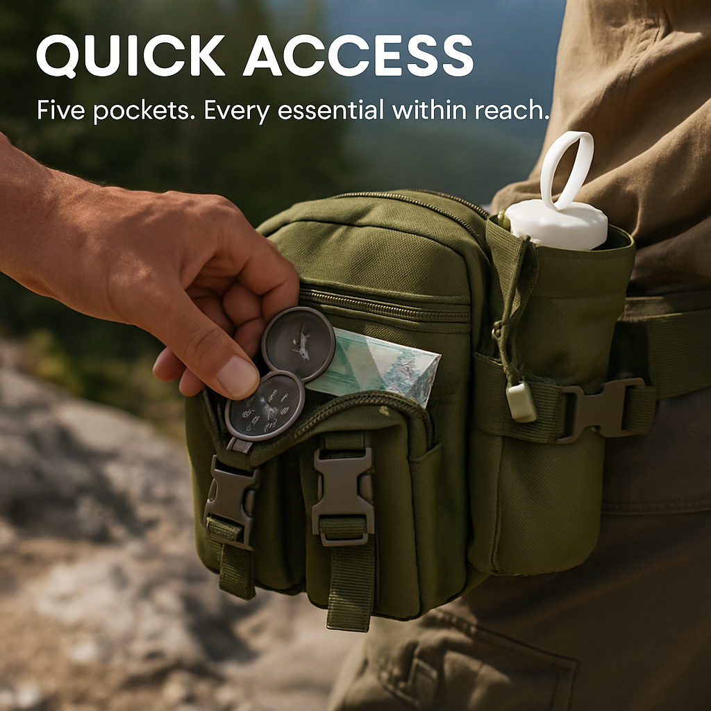 Tactical Waist Bag for Hiking, Camping, Outdoor Gear