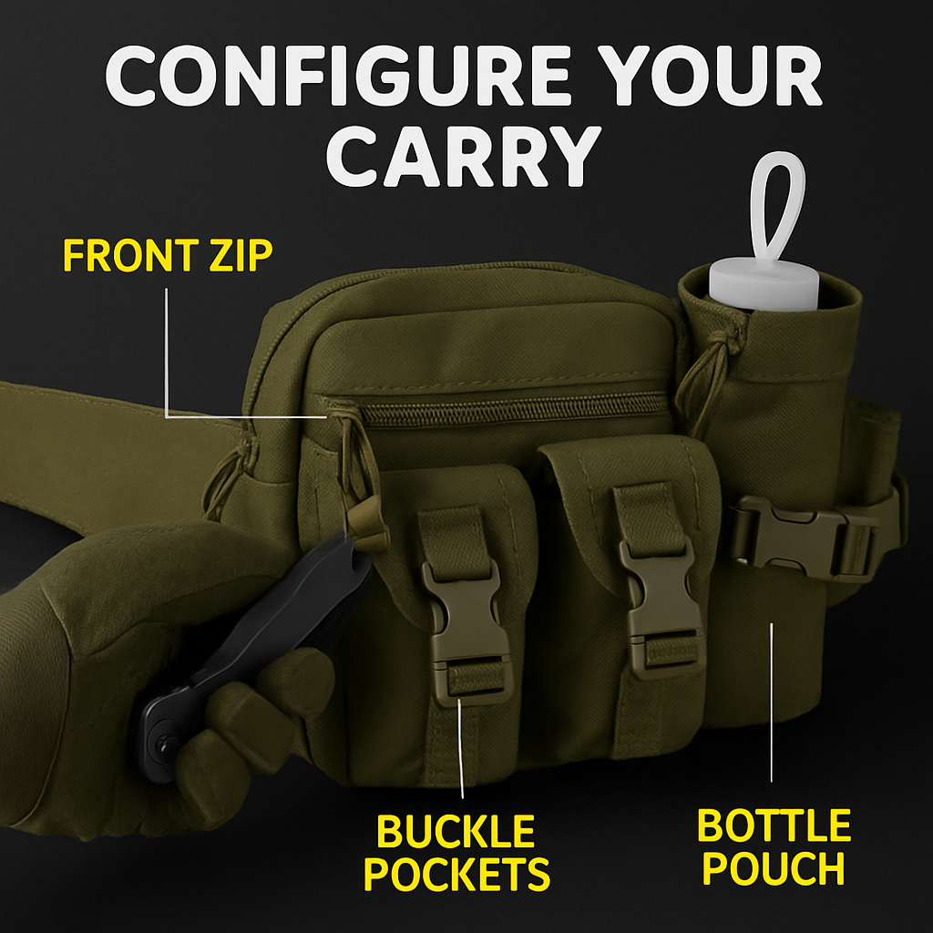 Tactical Waist Bag for Hiking, Camping, Outdoor Gear