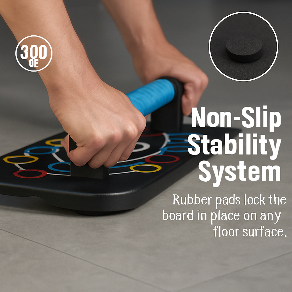 Push Up Board Home Gym Kit with Resistance Bands