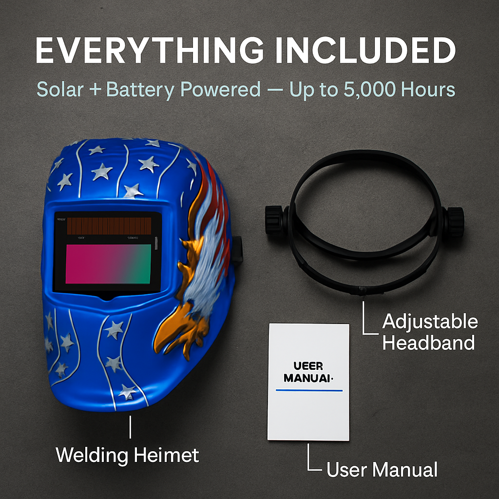 Welding Helmet Auto Darkening Shield with Wide Shade 9-13