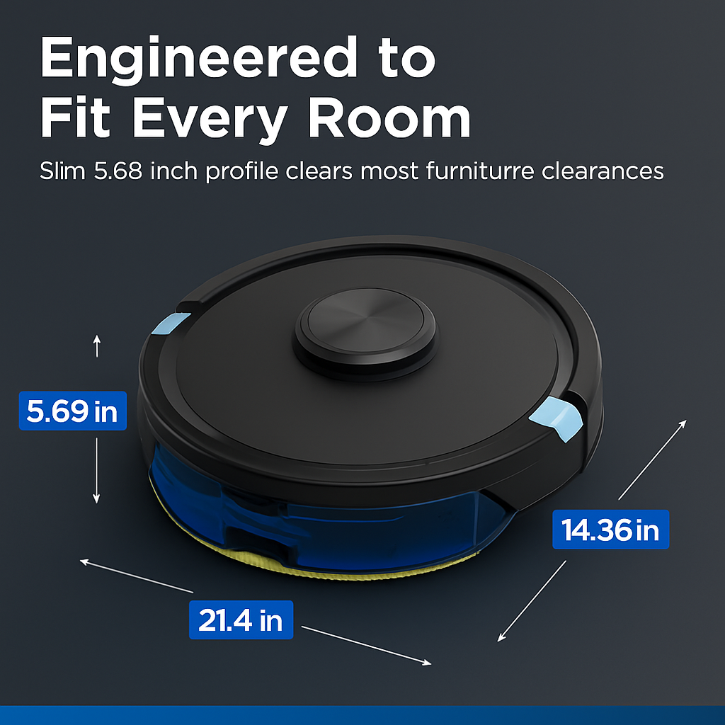 2-in-1 AI Robot Vacuum & Mop Matrix for Home Cleaning