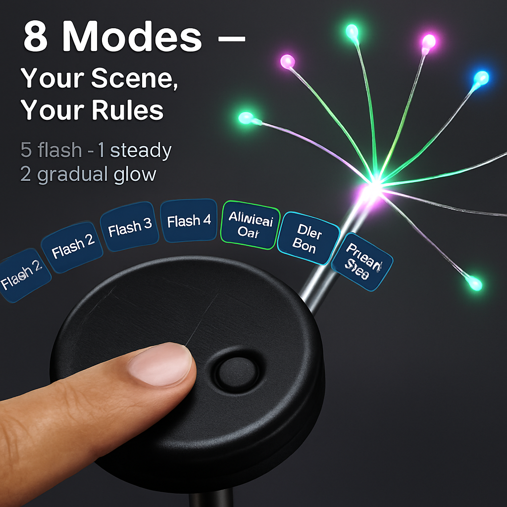Solar Powered Starburst Lights for Garden Decor