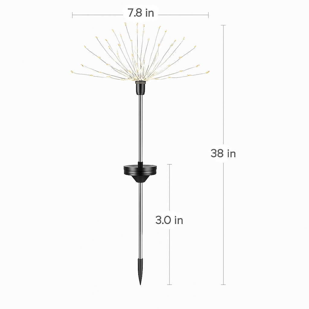 Solar Powered Starburst Lights for Garden Decor