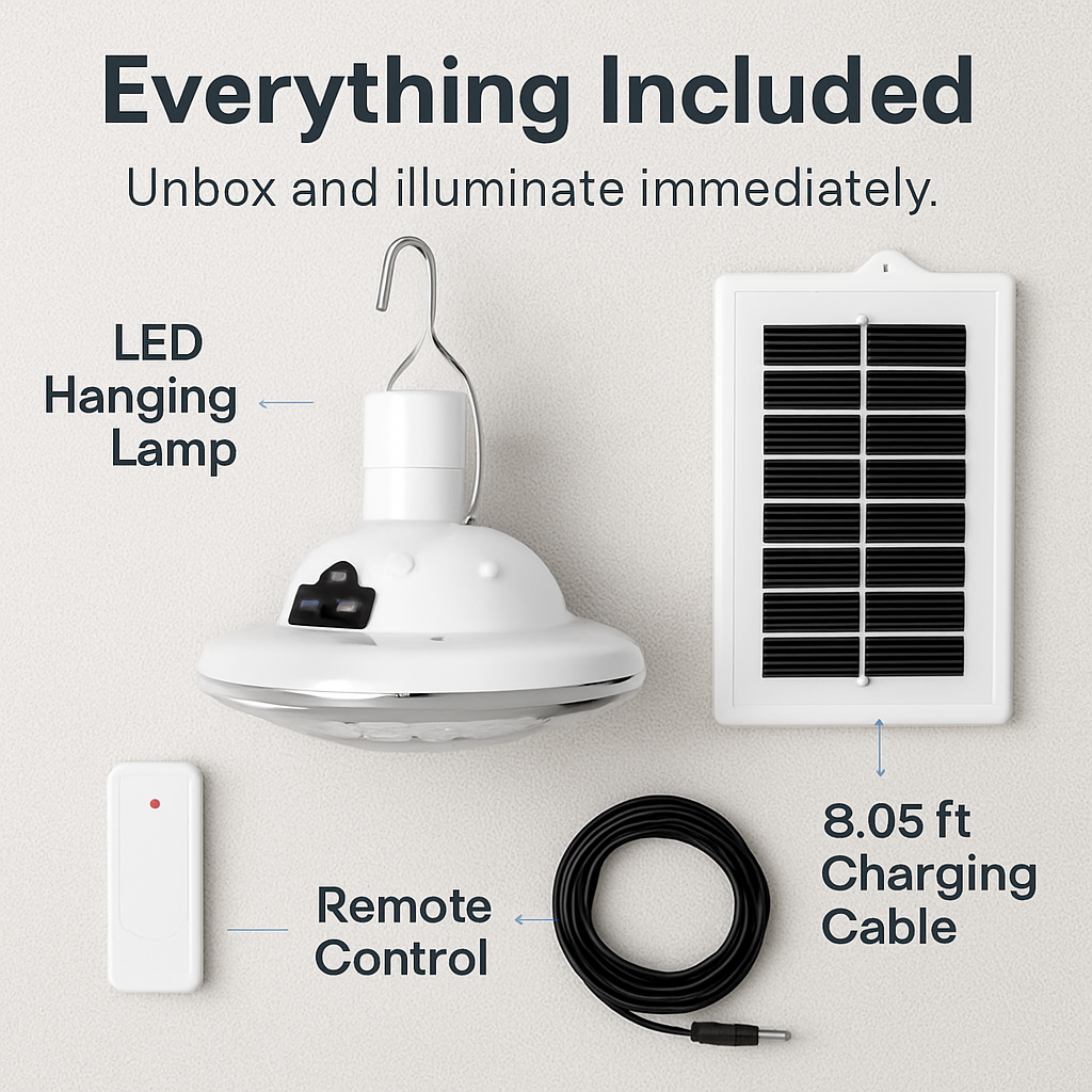 Solar Camping Light Hanging LED Bulb Lamp Portable Lantern