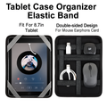 Tablet Case Organizer Elastic Band Tablet Sleeve For 9.7in Tablets w/ Double-sided Design For Mouse Earphone Card