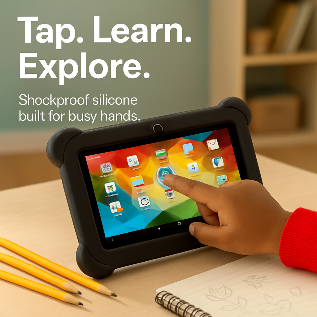Silicone Kids Shockproof Anti-scratch Case for KOCASO M752H in Black