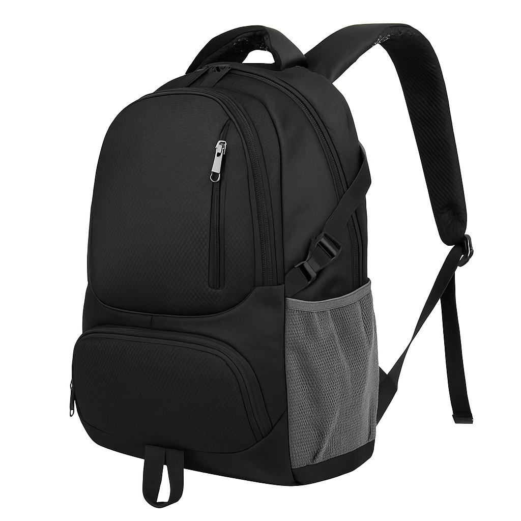 Unisex School Backpack Casual Travel Shoulder Bag W/ Adjustable Straps Dual-Water Bottle Pouch Multiple Zippered Pockets For Gym Sports Travel School