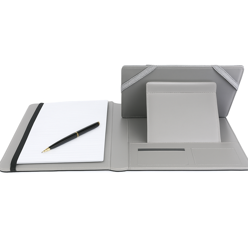 Organizer Case For 9.7in Tablet PC Business Tablet Portfolio w/ A5 Notepad Paper Pad Card Holder