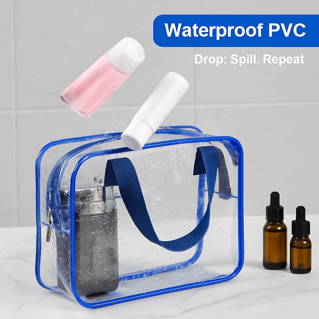 Clear Travel Bags Set for Toiletry Organization