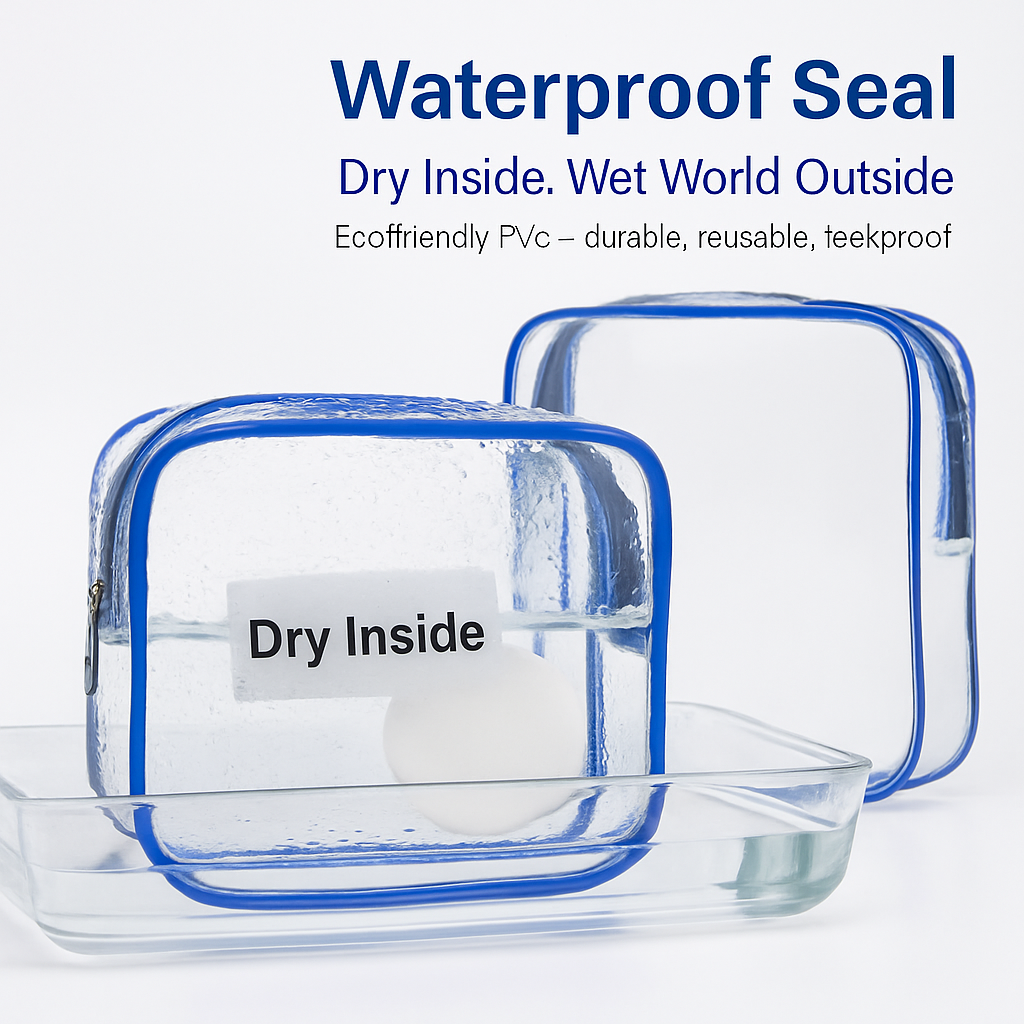 Clear Travel Bags Set for Toiletry Organization