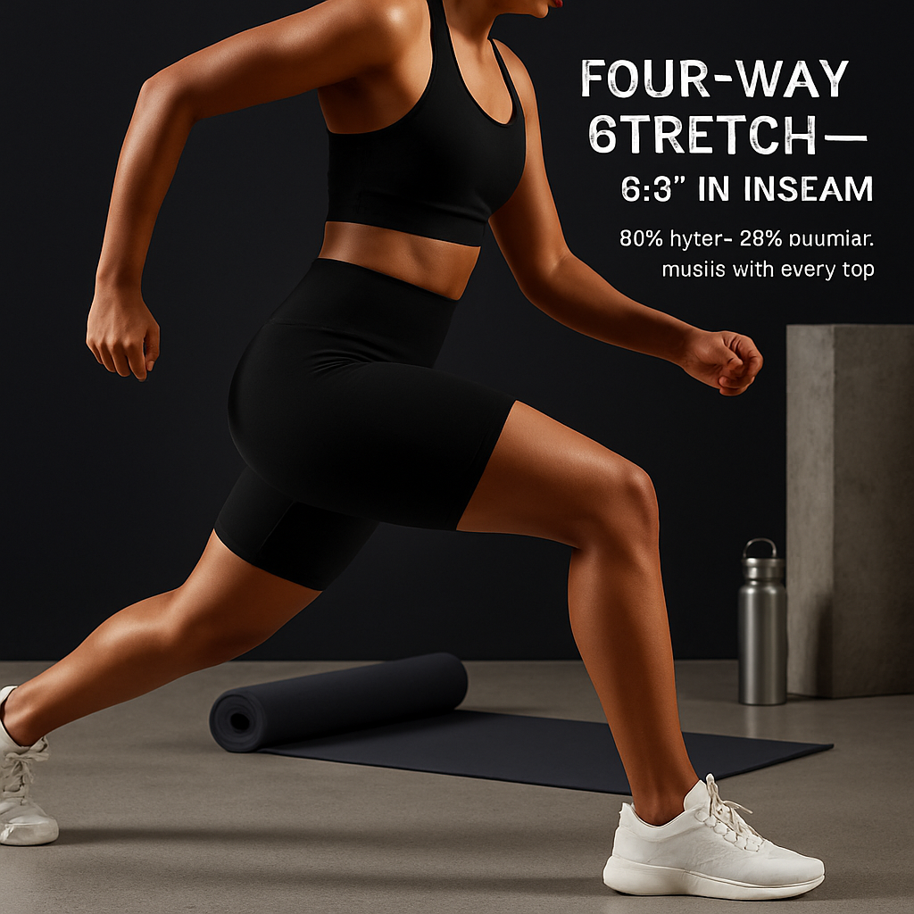 High-Waist Biker Shorts with Tummy Control for Workouts
