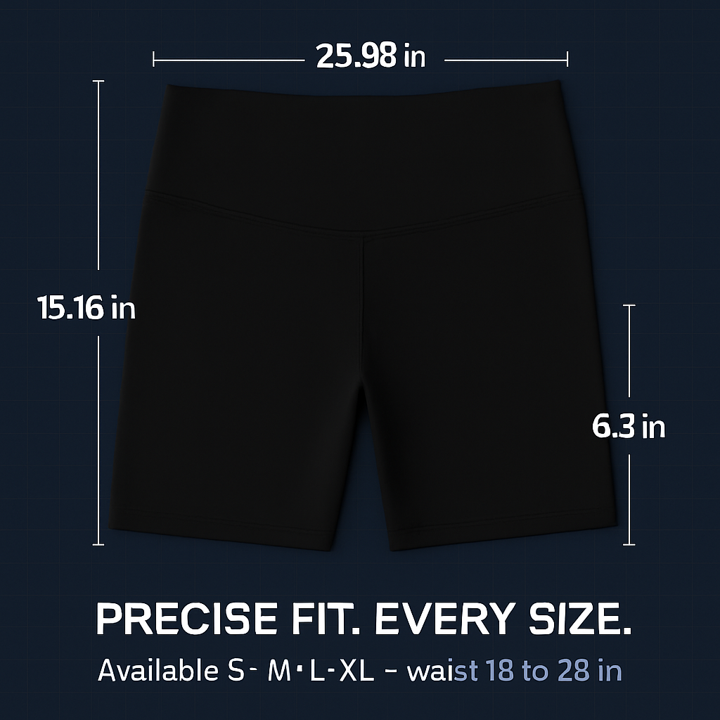High-Waist Biker Shorts with Tummy Control for Workouts