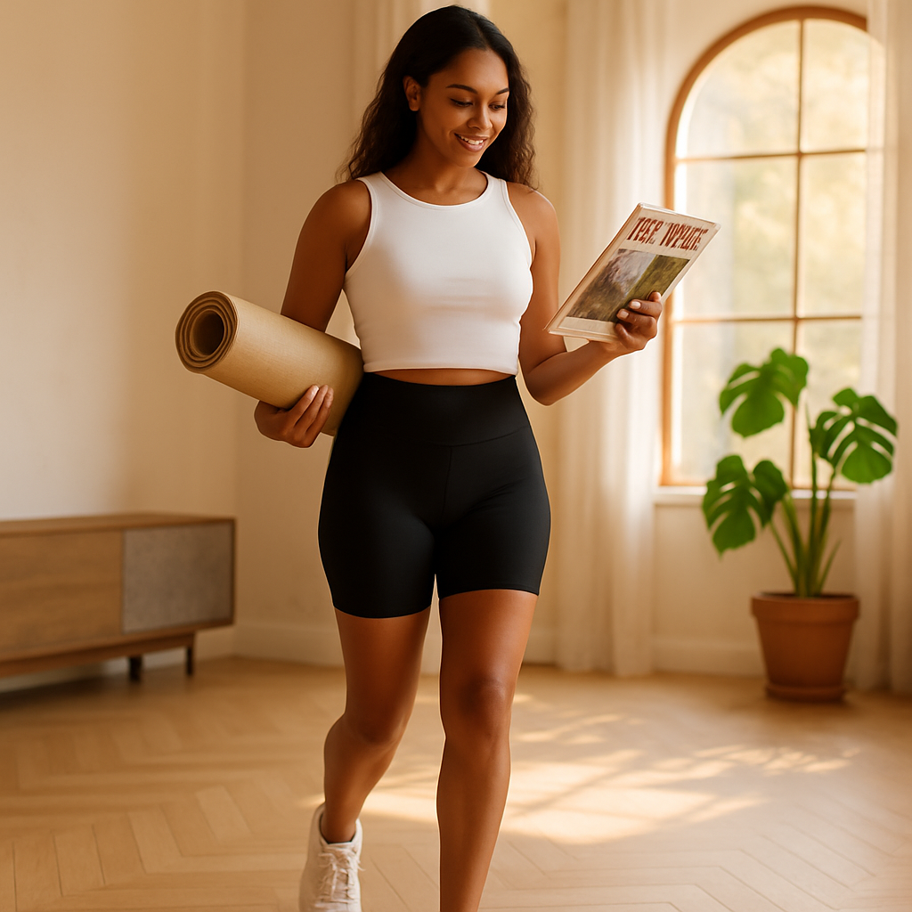 High-Waist Biker Shorts with Tummy Control for Workouts