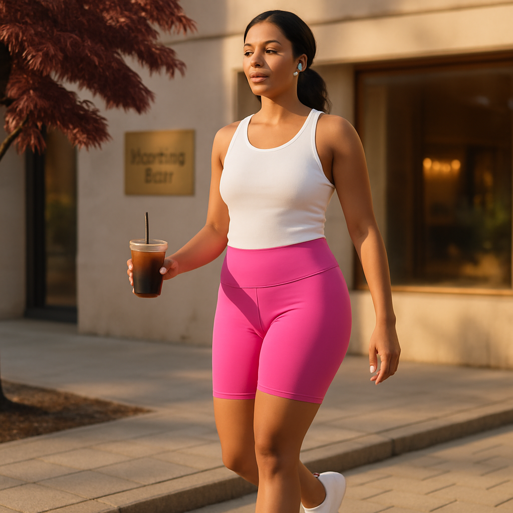 High-Waist Biker Shorts with Tummy Control for Workouts