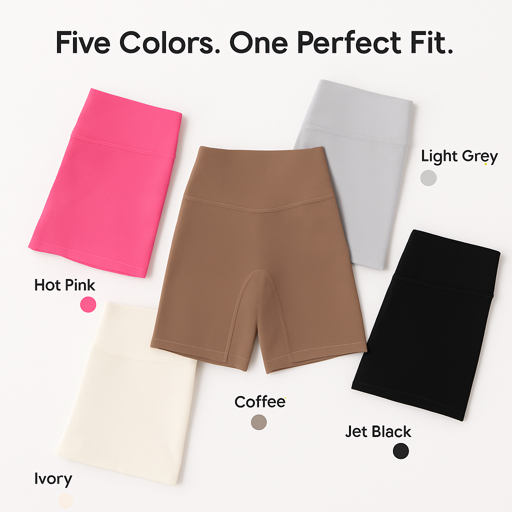 High-Waist Biker Shorts with Tummy Control for Workouts