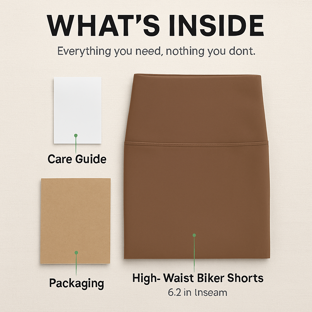 High-Waist Biker Shorts with Tummy Control for Workouts