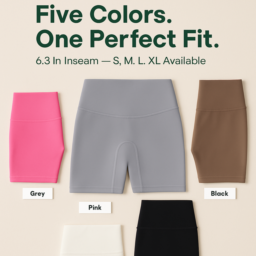 High-Waist Biker Shorts with Tummy Control for Workouts