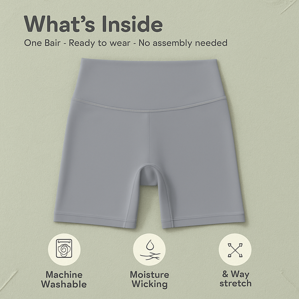 High-Waist Biker Shorts with Tummy Control for Workouts