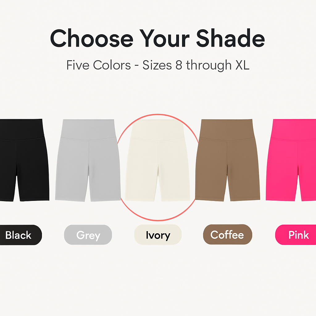 High-Waist Biker Shorts with Tummy Control for Workouts
