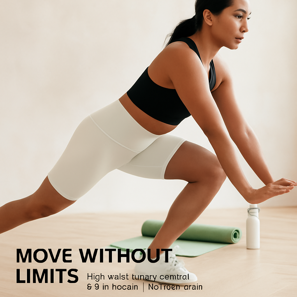 High-Waist Biker Shorts with Tummy Control for Workouts