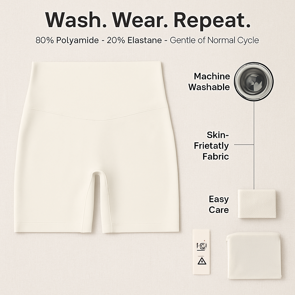 High-Waist Biker Shorts with Tummy Control for Workouts