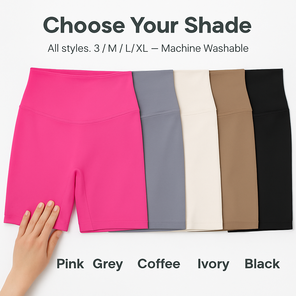 High-Waist Biker Shorts with Tummy Control for Workouts