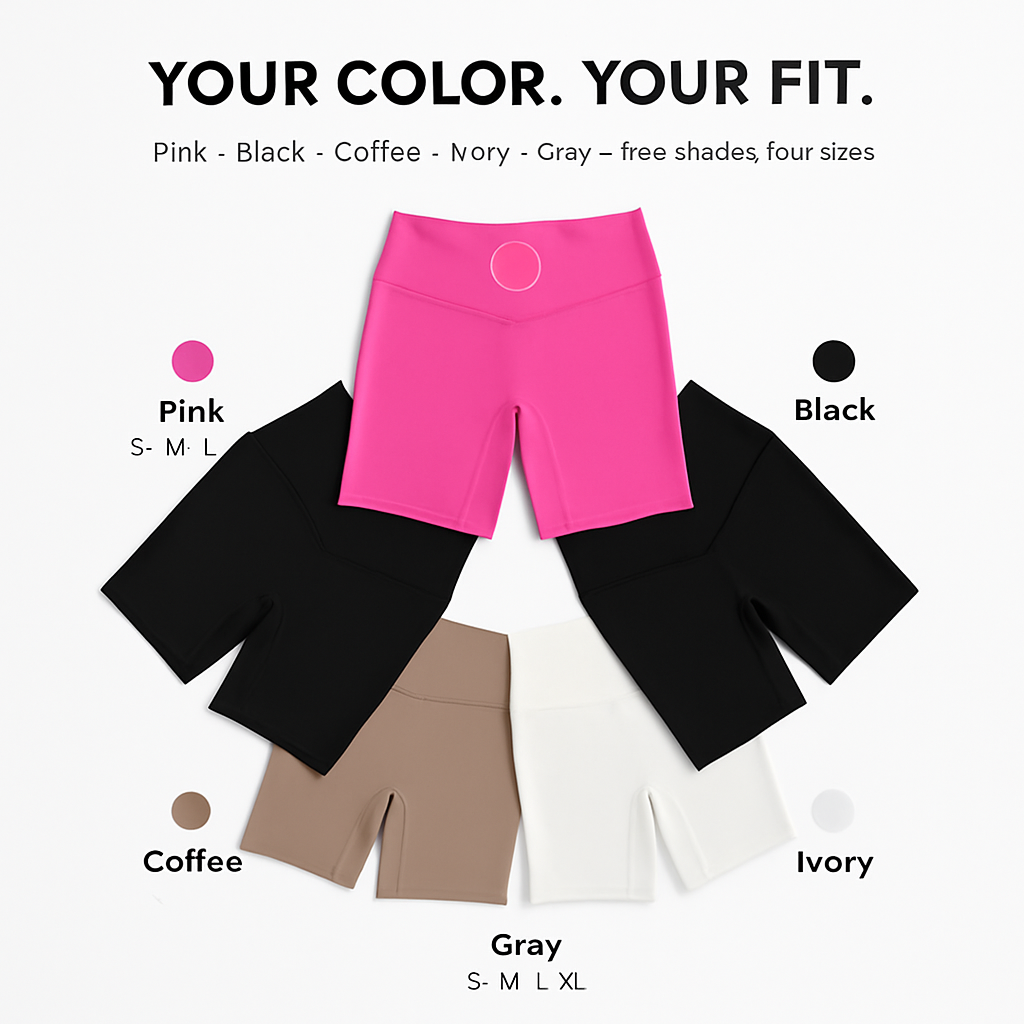 High-Waist Biker Shorts with Tummy Control for Workouts