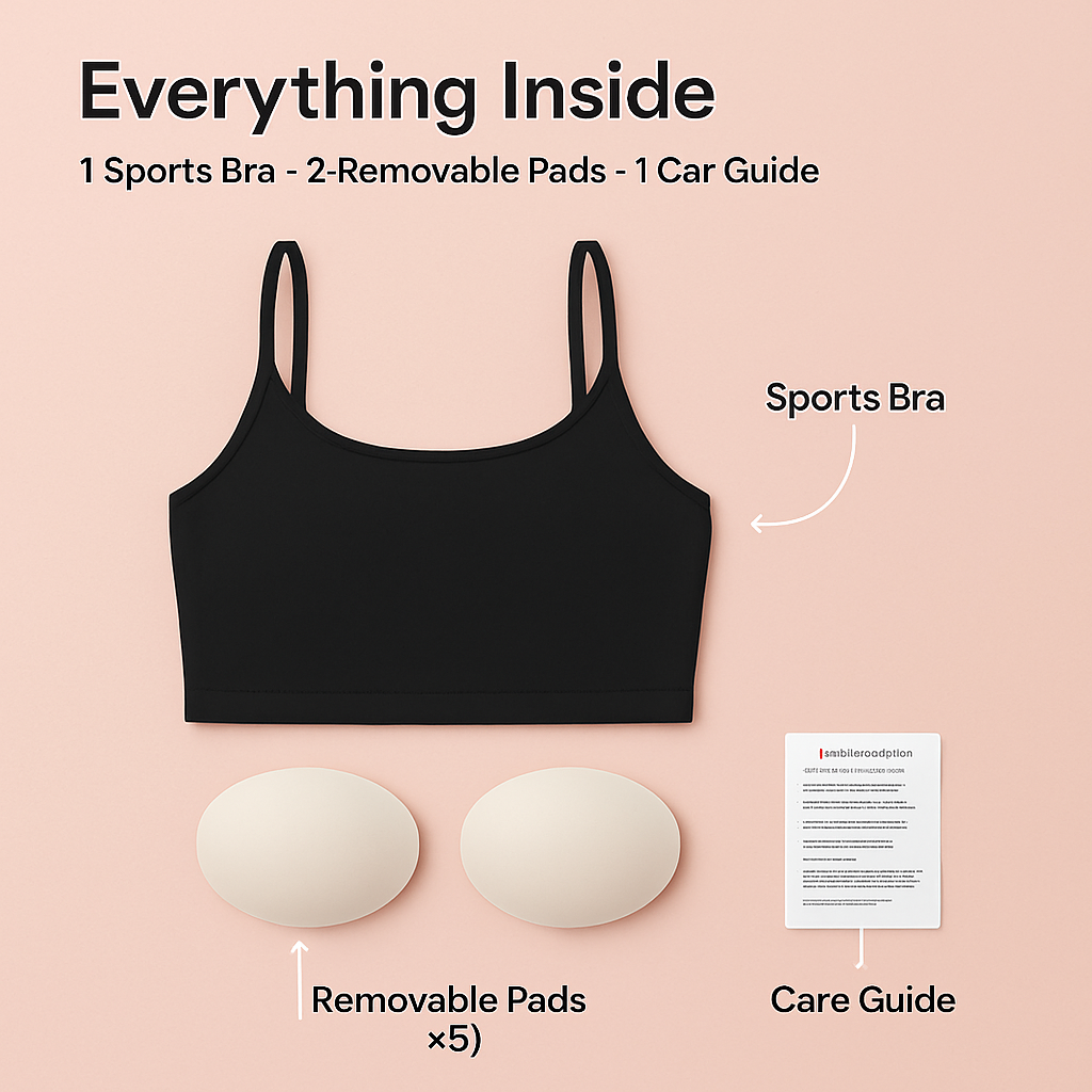 Women Sport Bras with Removable Pads, Low-Impact Square Neck