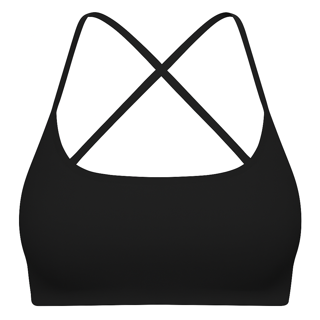 Cross Back Padded Sports Bra with Removable Pads