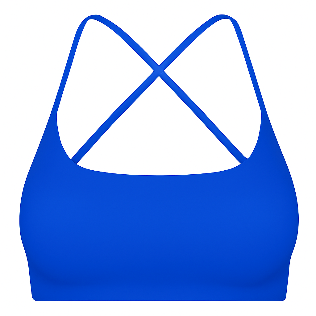 Cross Back Padded Sports Bra with Removable Pads