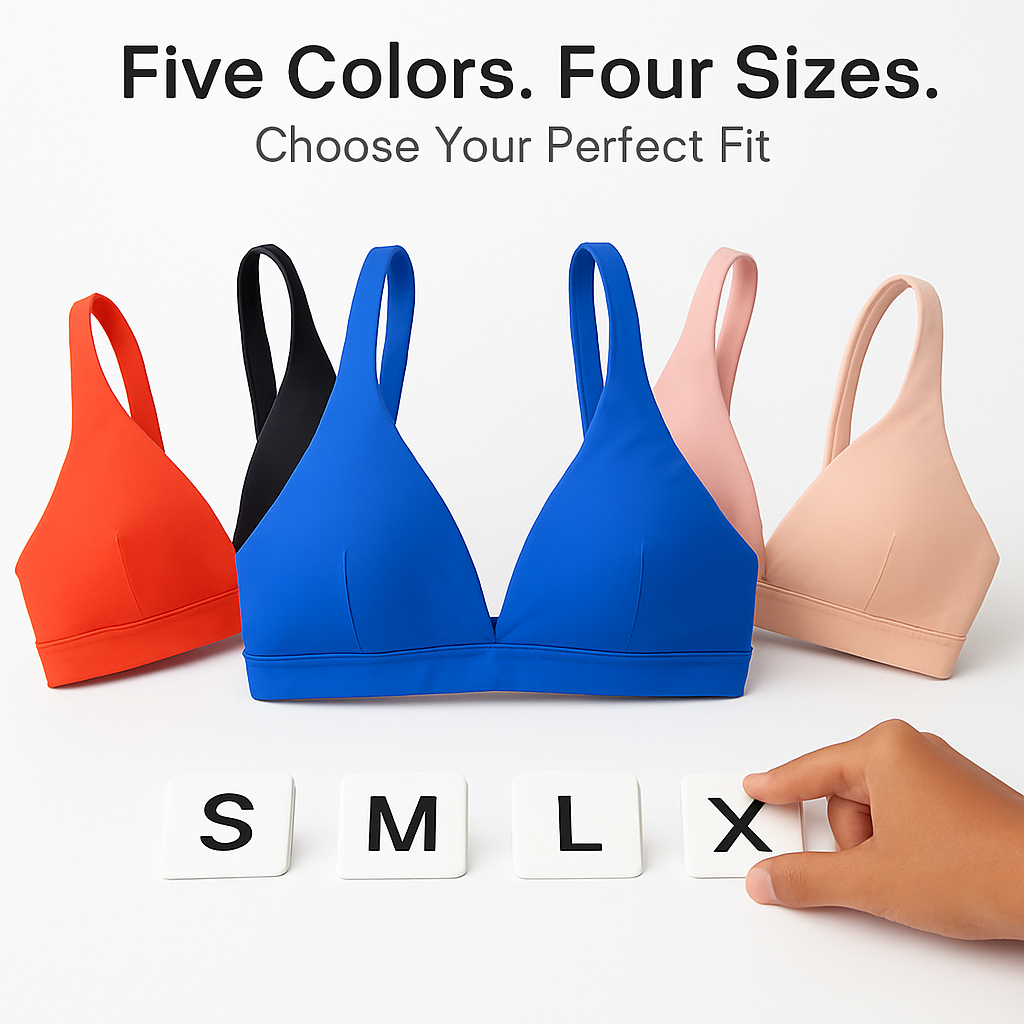 Women Deep V-Neck Sports Bra for Gym - Low-Impact Comfort