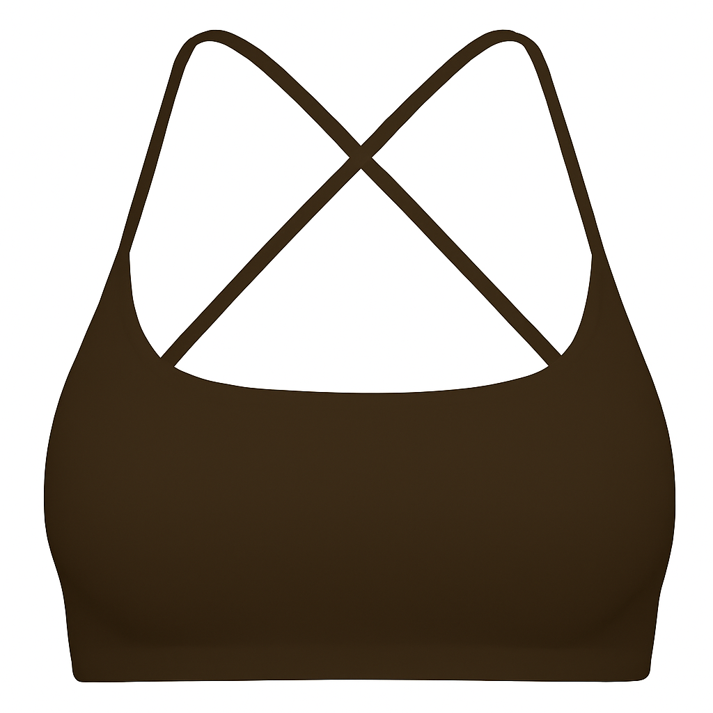Cross Back Padded Sports Bra with Removable Pads