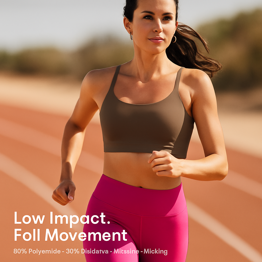 Women Sport Bras with Removable Pads, Low-Impact Square Neck