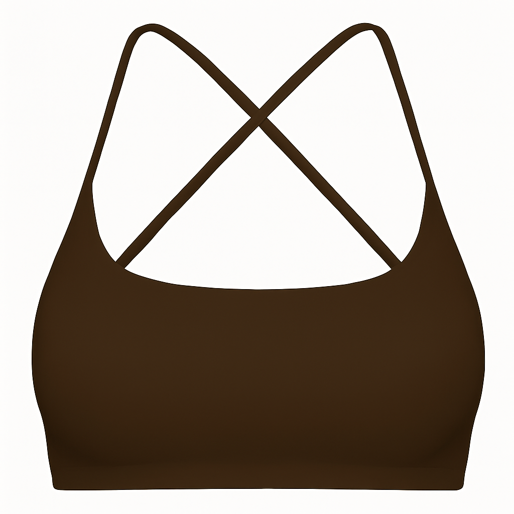 Cross Back Padded Sports Bra with Removable Pads