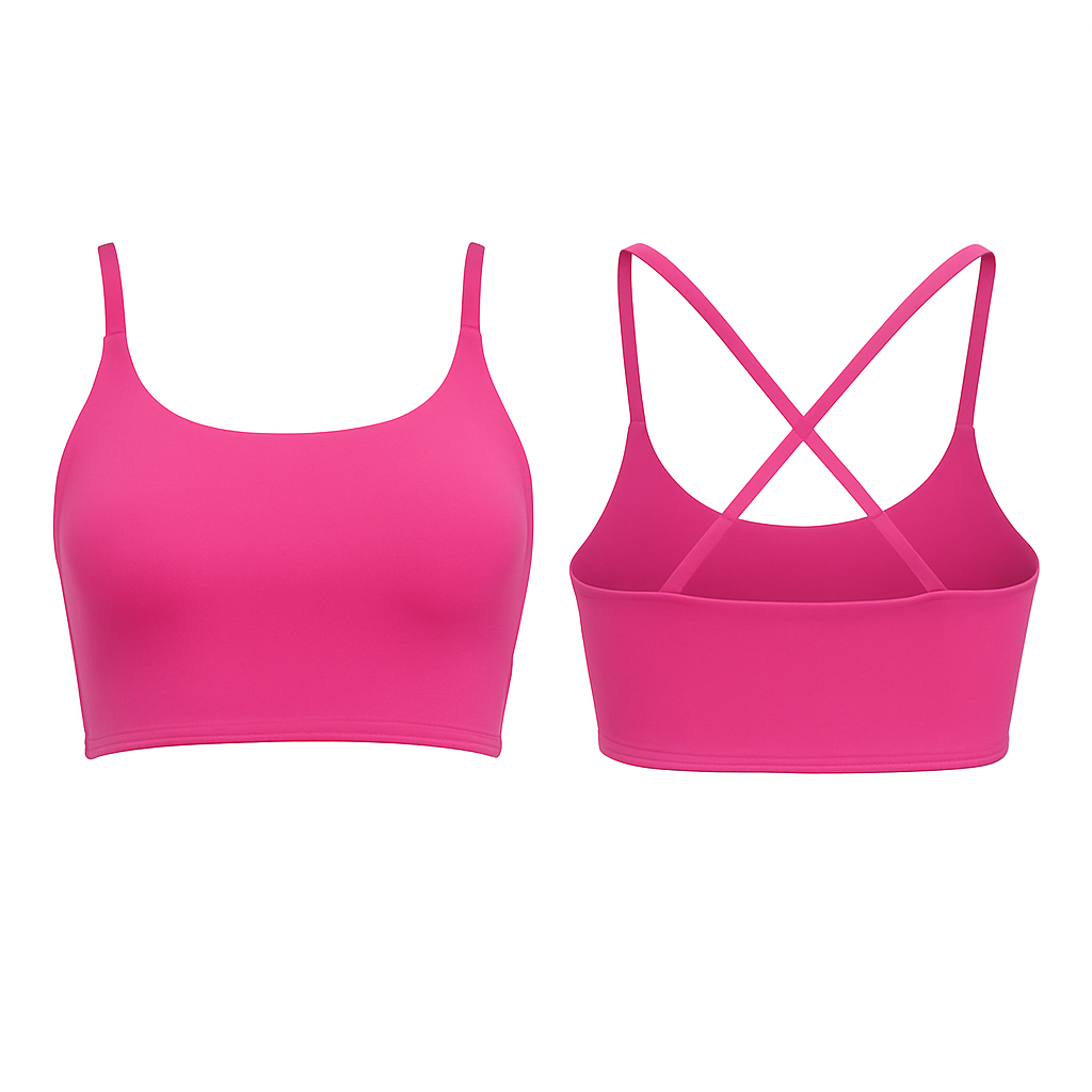 Women Sport Bras with Removable Pads, Low-Impact Square Neck