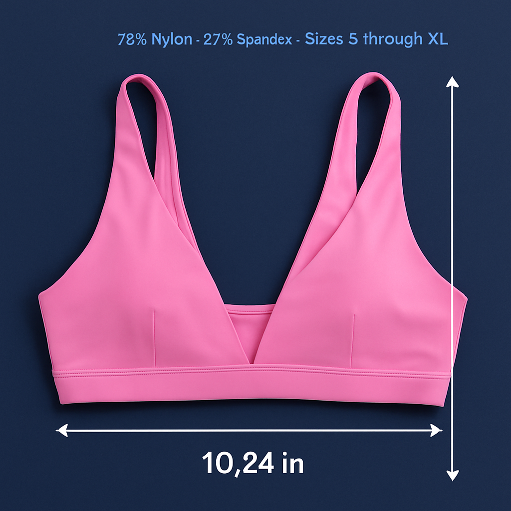 Women Deep V-Neck Sports Bra for Gym - Low-Impact Comfort